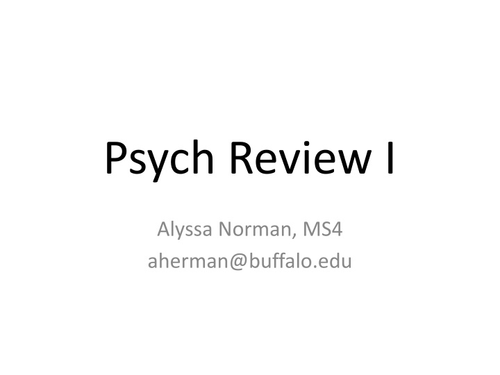psych review i n.w