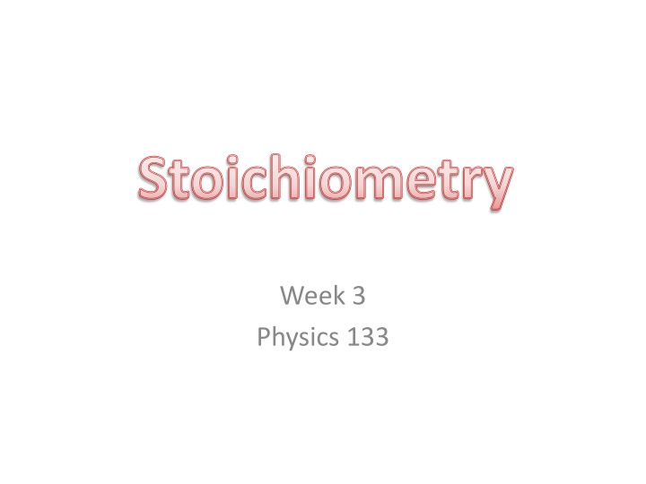 stoichiometry n.w