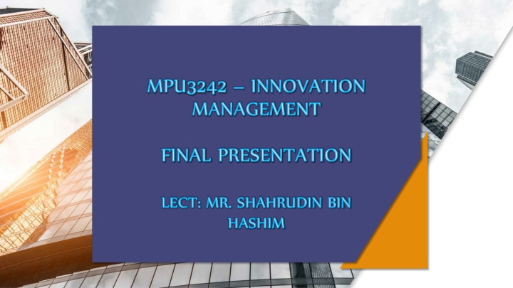 mpu3242 innovation management n.w