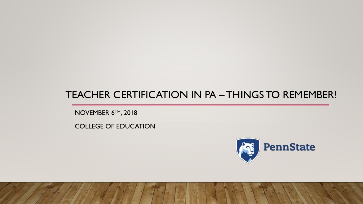 teacher certification in pa things to remember n.w