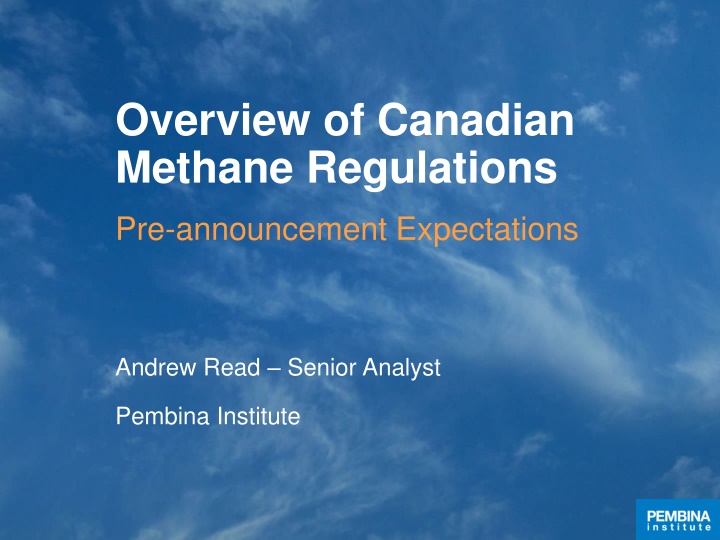 overview of canadian methane regulations n.w