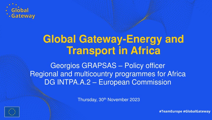 Energy and Transport Development Initiatives in Africa by EU Commission
