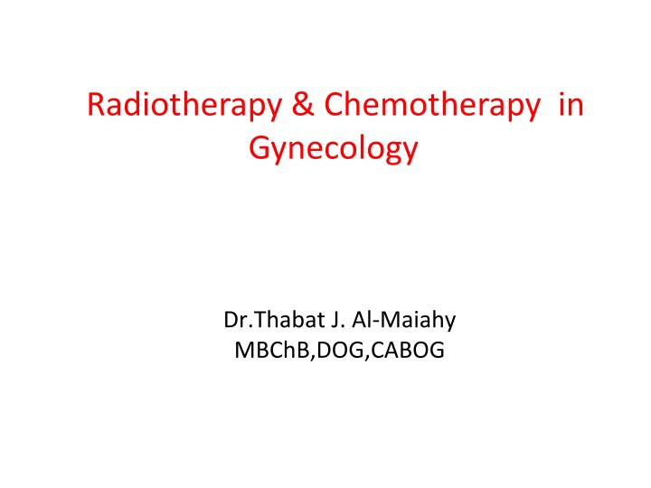 radiotherapy chemotherapy in gynecology n.w