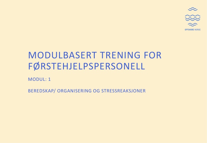 modulbasert trening for f rstehjelpspersonell n.w
