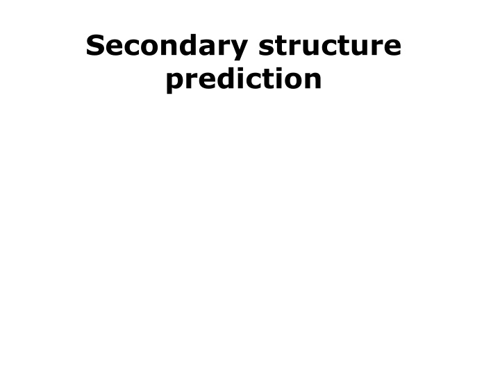 secondary structure prediction n.w