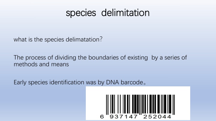 species delimitation species delimitation n.w