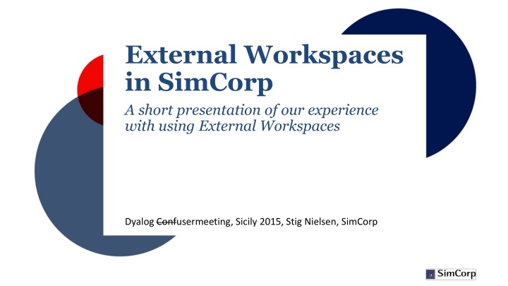 external workspaces in simcorp a short n.w