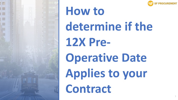 how to determine if the 12x pre operative date n.w
