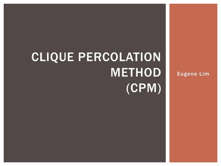 clique percolation n.w