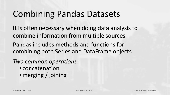 combining pandas datasets n.w