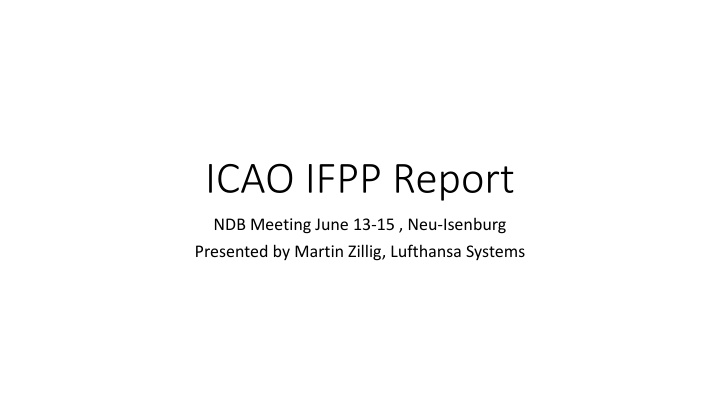 icao ifpp report n.w