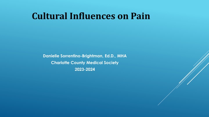 cultural influences on pain n.w