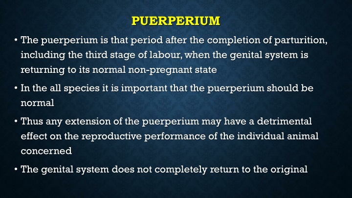 puerperium n.w