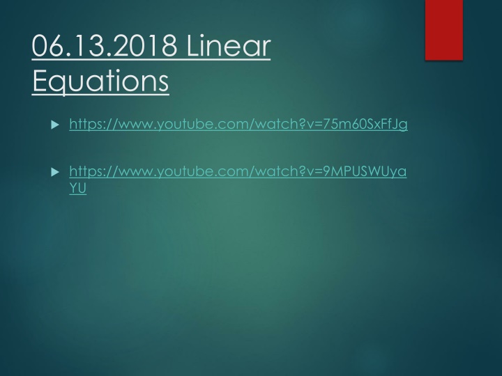 06 13 2018 linear equations n.w