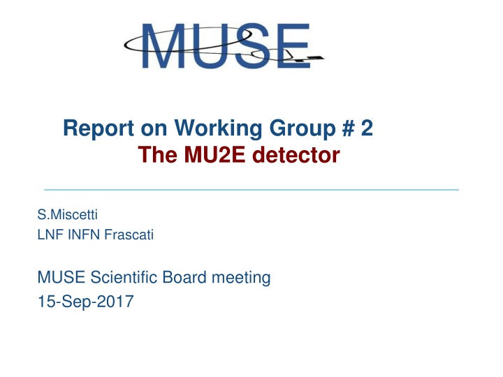 report on working group 2 the mu2e detector n.w