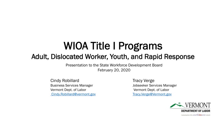 wioa title i programs wioa title i programs adult n.w