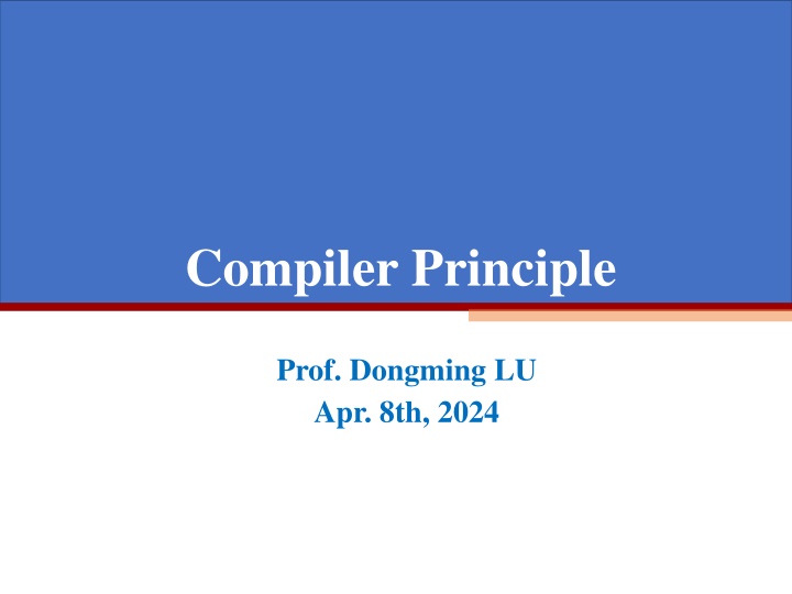 compiler principle n.w