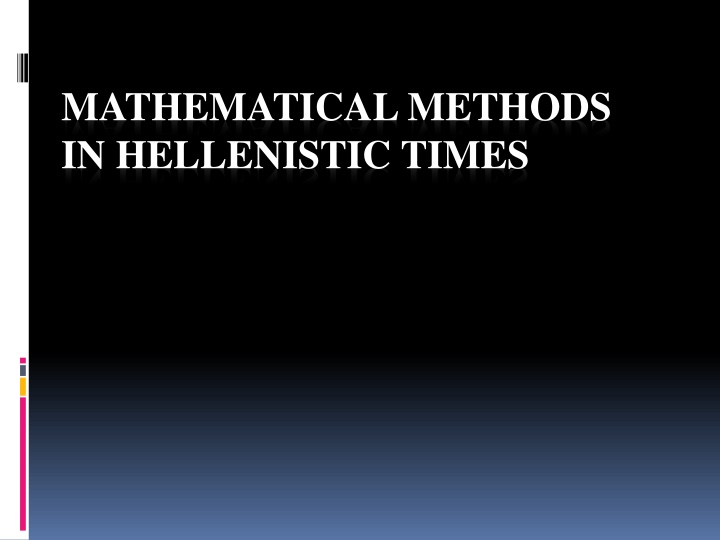 mathematical methods in hellenistic times n.w