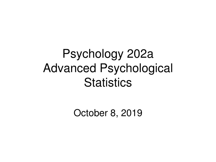 psychology 202a advanced psychological statistics n.w