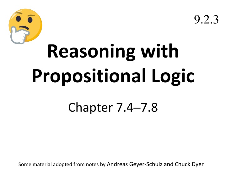 Propositional Logic Reasoning: Rules, Inference, and Resolution
