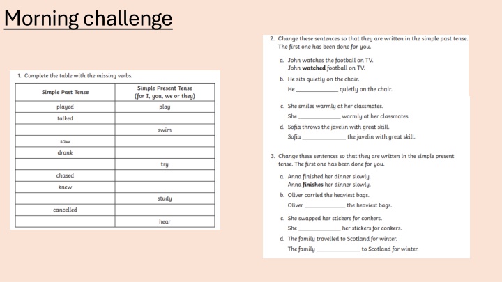 morning challenge n.w