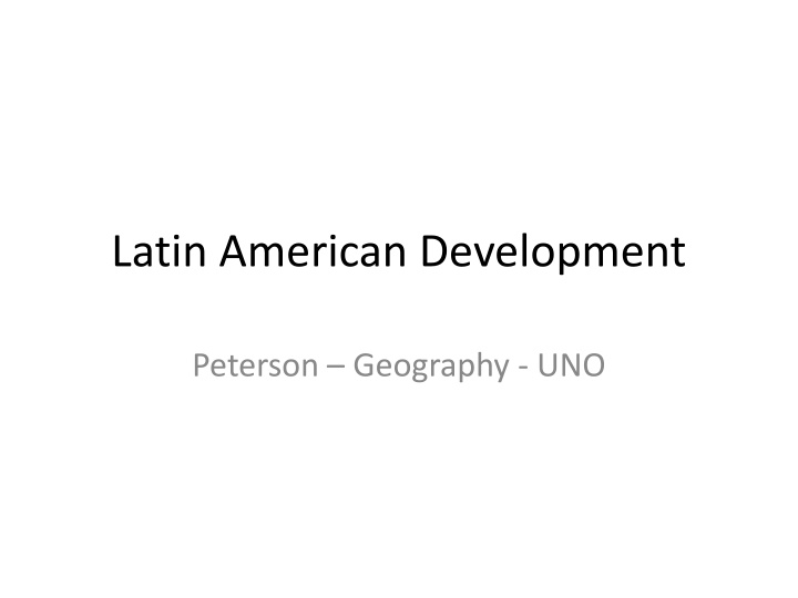 latin american development n.w