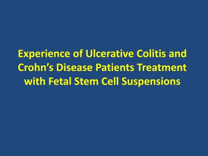 experience of ulcerative colitis and crohn n.w