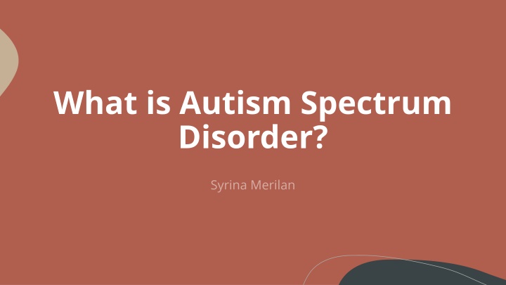 what is autism spectrum disorder n.w