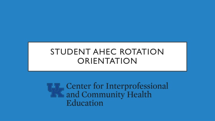 student ahec rotation orientation n.w