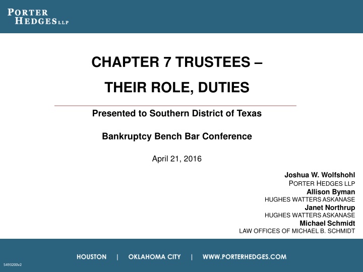 chapter 7 trustees n.w