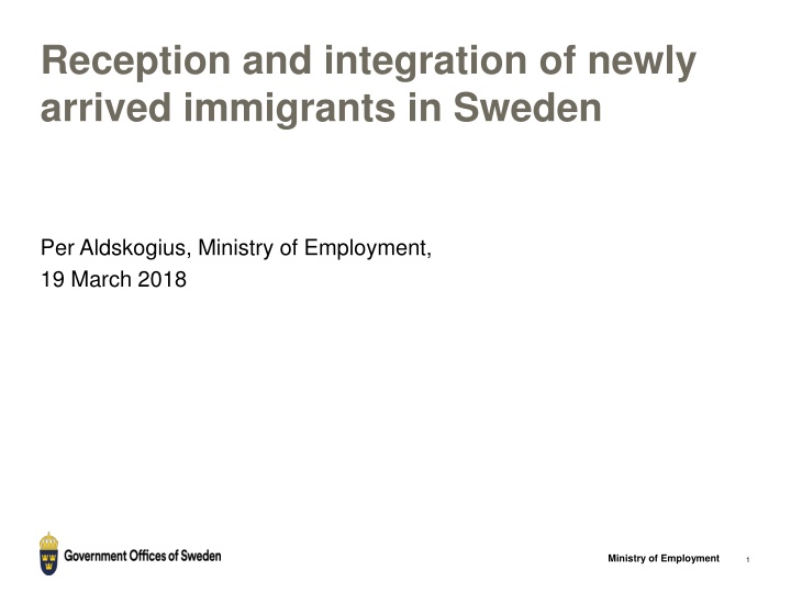 reception and integration of newly arrived n.w