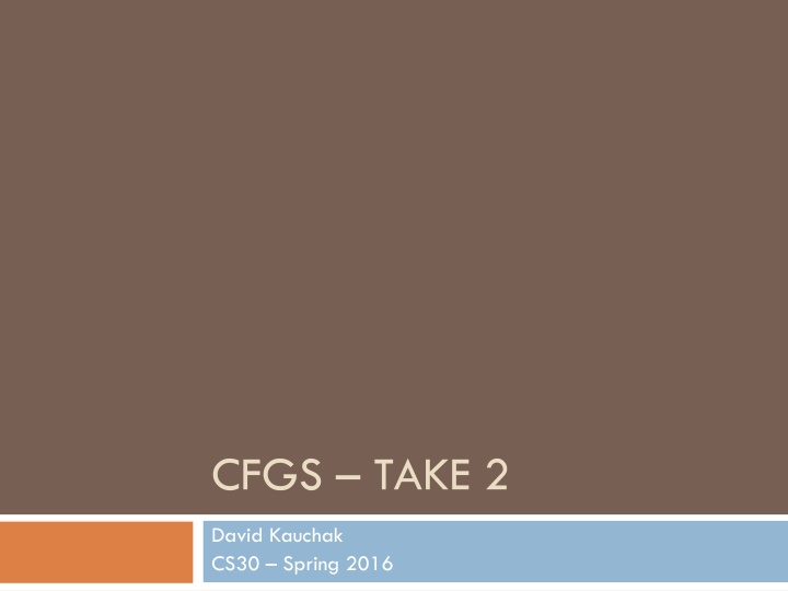 cfgs take 2 n.w