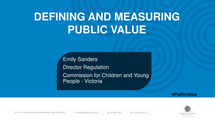 defining and measuring public value n.w