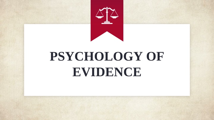 psychology of evidence n.w