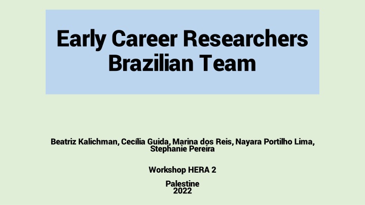 Brazilian Team of Early Career Researchers in HERA - Work and Impact