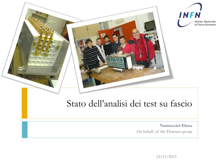 stato dell analisi dei test su fascio n.w