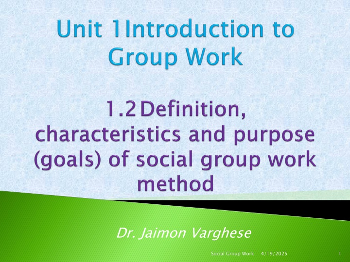 Social Group Work for Enhancing Social Functioning