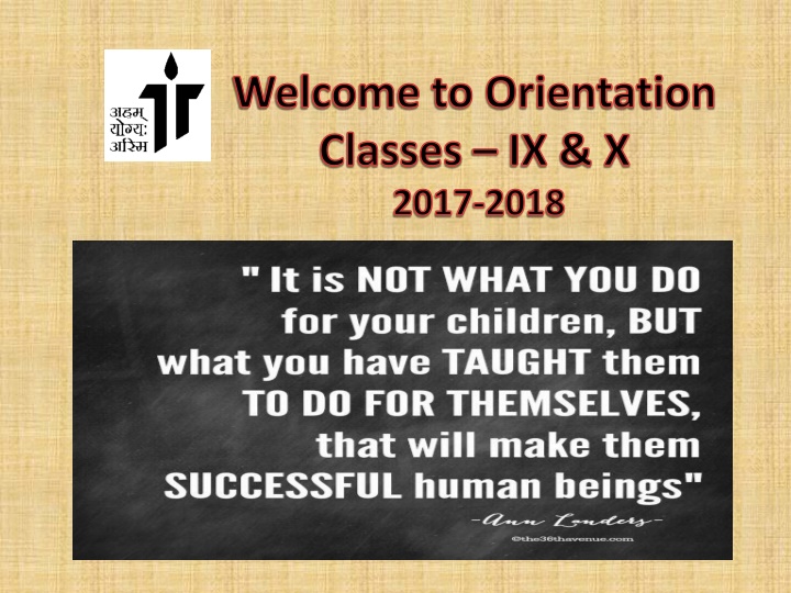 welcome to orientation classes ix x 2017 2018 n.w