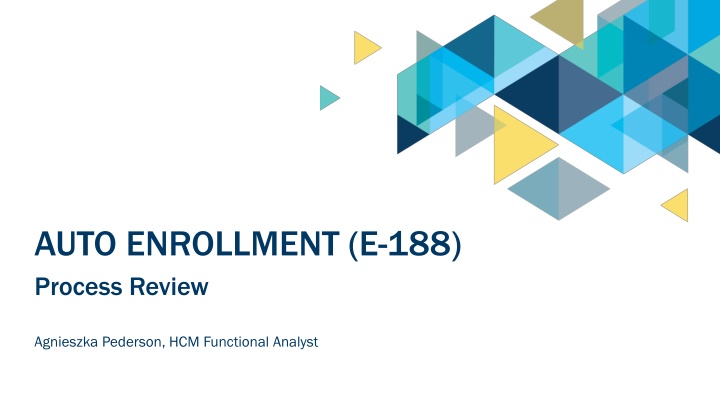 auto enrollment e 188 process review n.w