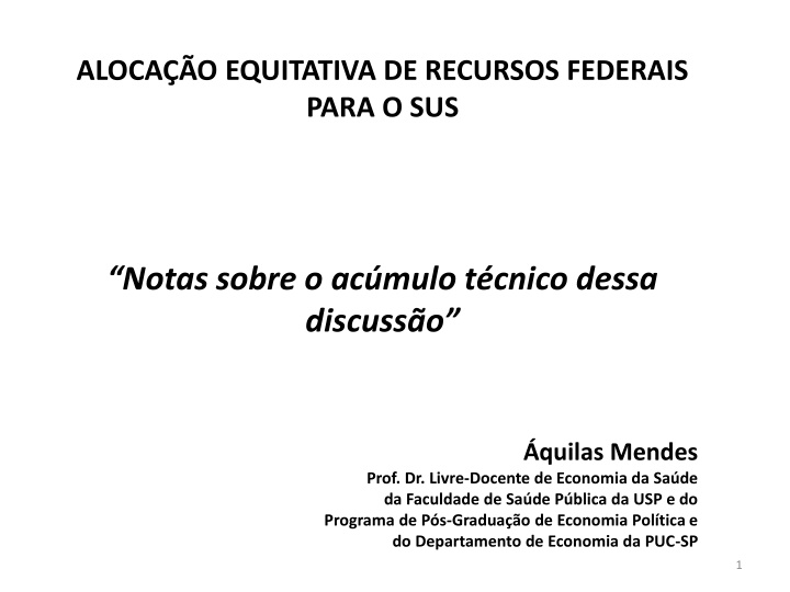 aloca o equitativa de recursos federais para o sus n.w