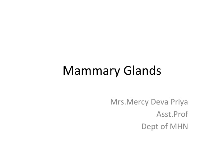mammary glands n.w