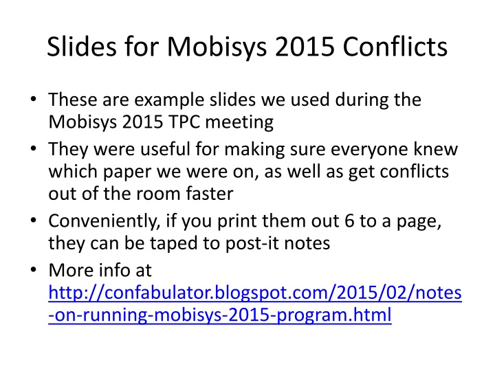 slides for mobisys 2015 conflicts n.w