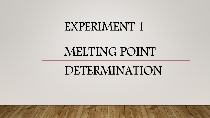 Melting Point Determination in Organic Compounds