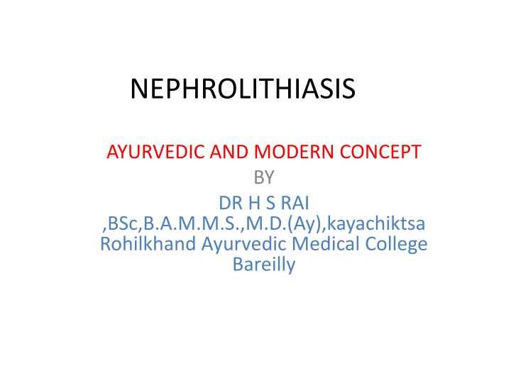 nephrolithiasis n.w