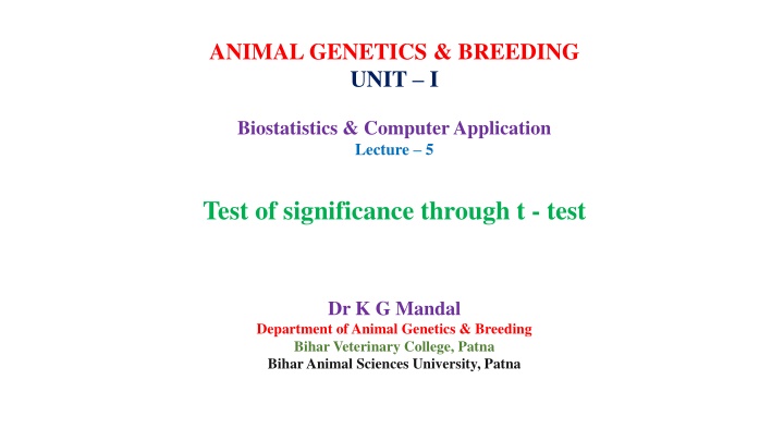 animal genetics breeding unit i n.w