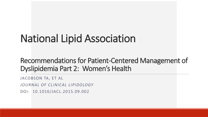 national lipid association national lipid n.w