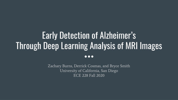 early detection of alzheimer s through deep n.w
