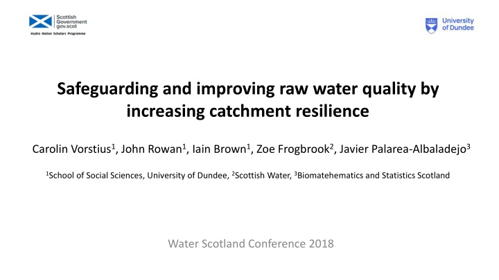 safeguarding and improving raw water quality n.w