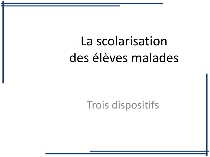 la scolarisation des l ves malades n.w