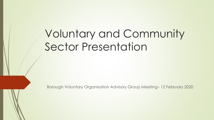 voluntary and community sector presentation n.w